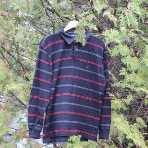 Nautica L/S Striped Polo